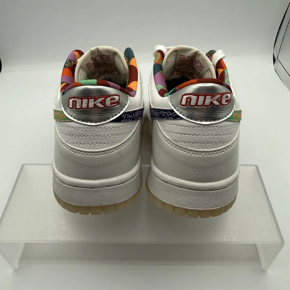 Nike Dunk Low White Multi-Color Paisley (GS) Shoes FN8913-141 Youth size 6Y‎